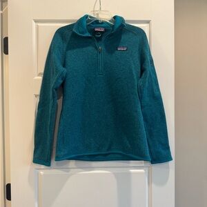 Patagonia Turquoise Quarter-Zip Fleece